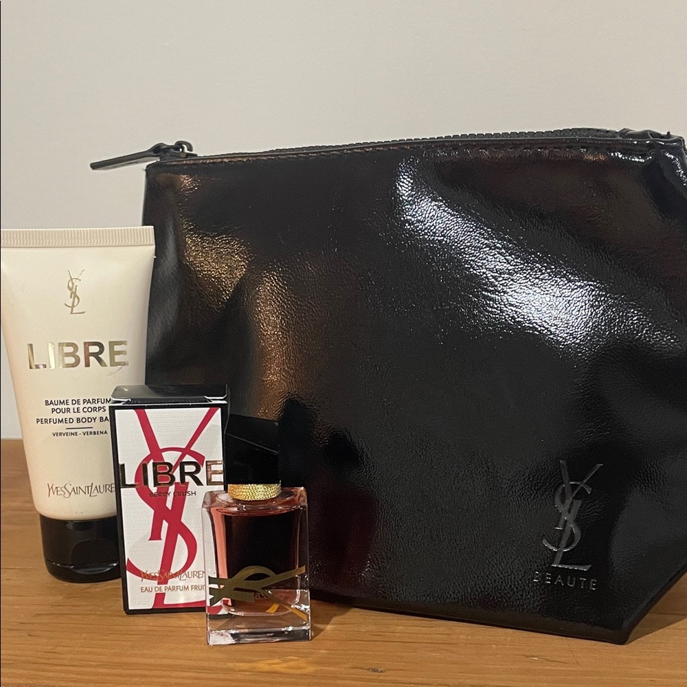 ☔️ BERRY CRUSH YSL Libre Gift Set – Black & White with Gold Accents